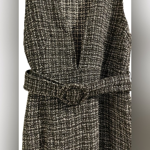 Minkpink Black and White Tweed  Fringe Sleeveless Mini Dress | Women Medium - Picture 3 of 6